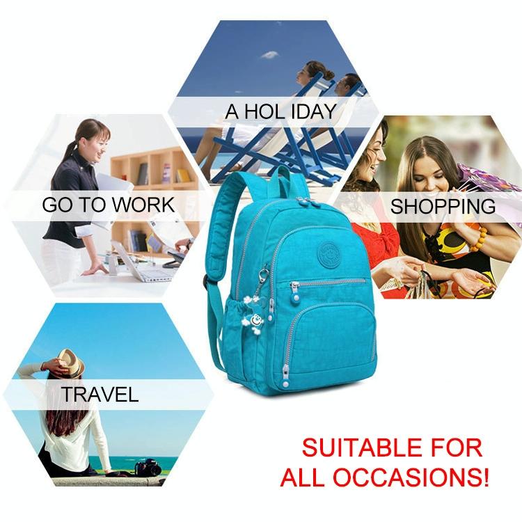 Versatile Teen Backpack for School & Travel - 27x13x37cm - Purple Red