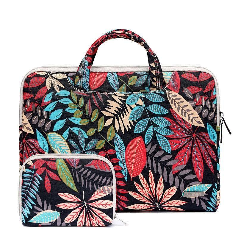 13.3 Inch Simple Business Laptop Bag With Liner - Ls-116 - Canvas Small Elephant Red