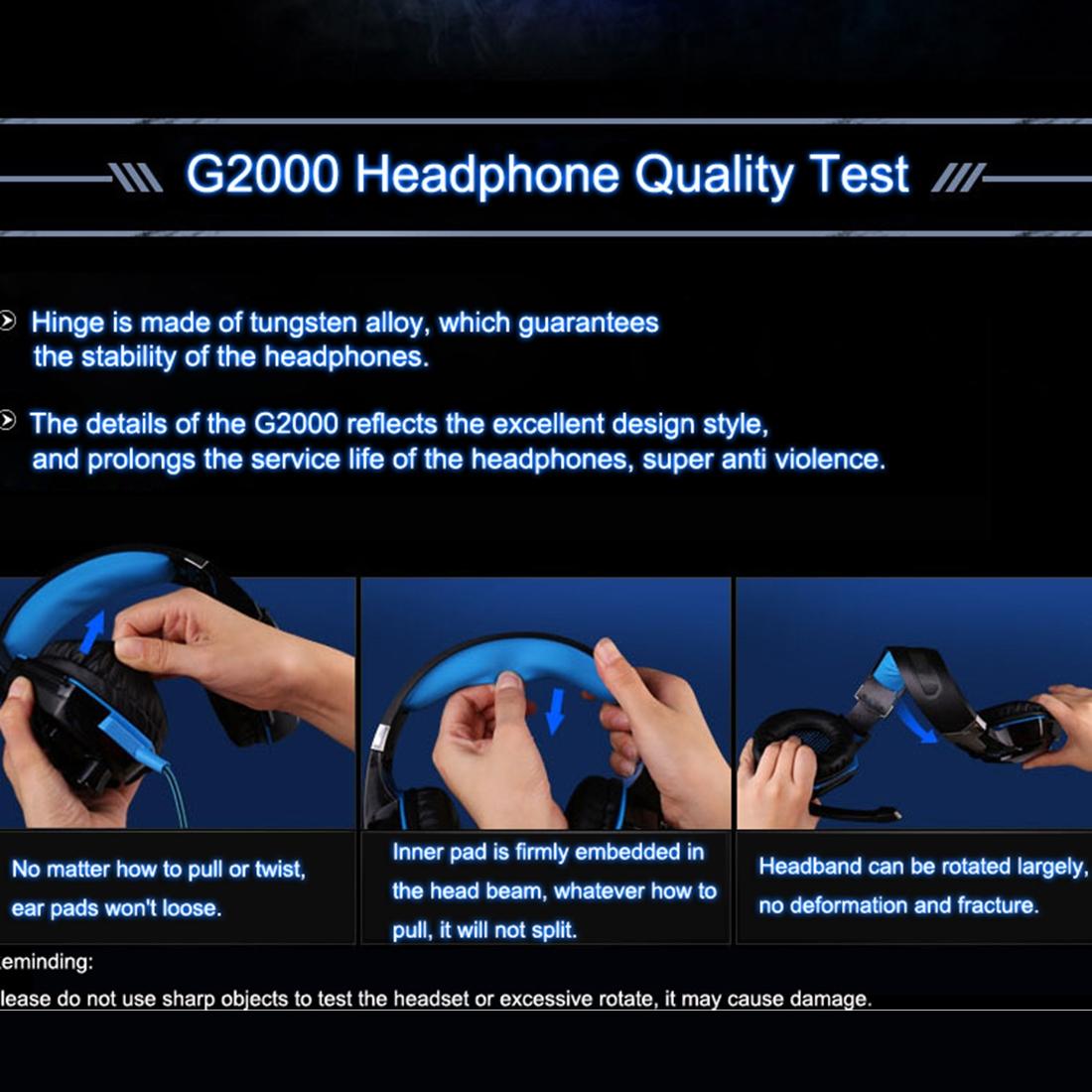 Over-Ear Gaming Headset With Mic Led Light And Stereo Bass For Pc Gamer - Blue + Black