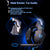 Over-Ear Gaming Headset With Mic Led Light And Stereo Bass For Pc Gamer - Blue + Black