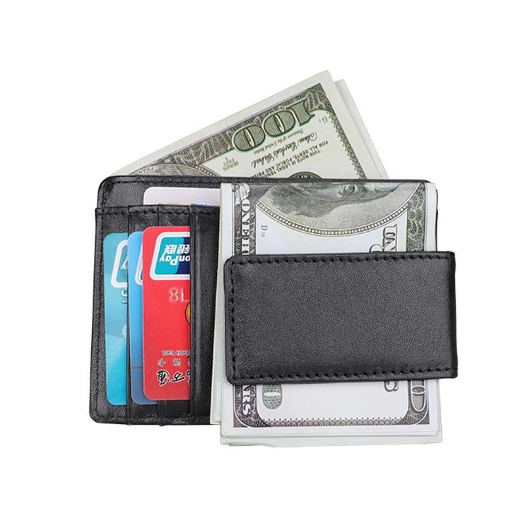 Leather Rfid Card Holder Wallet - Crazy Horse - Blue