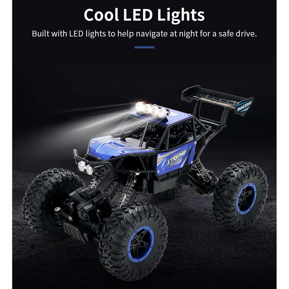 Alloy Climbing Car - 1 14 4wd Remote Control - Blue