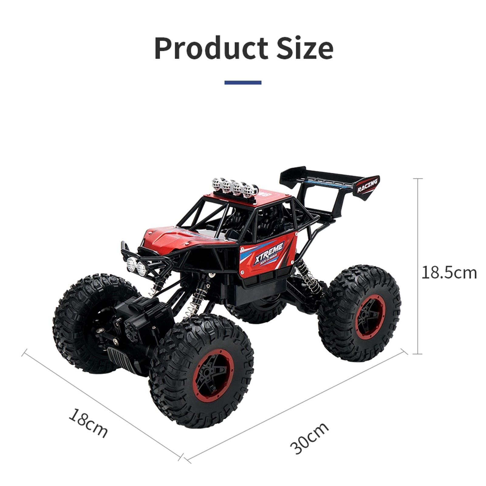 Alloy Climbing Car - 1 14 4wd Remote Control - Blue