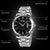 Waterproof Silver Shell Quartz Watch - Multifunctional Outdoor Fashion - Blue