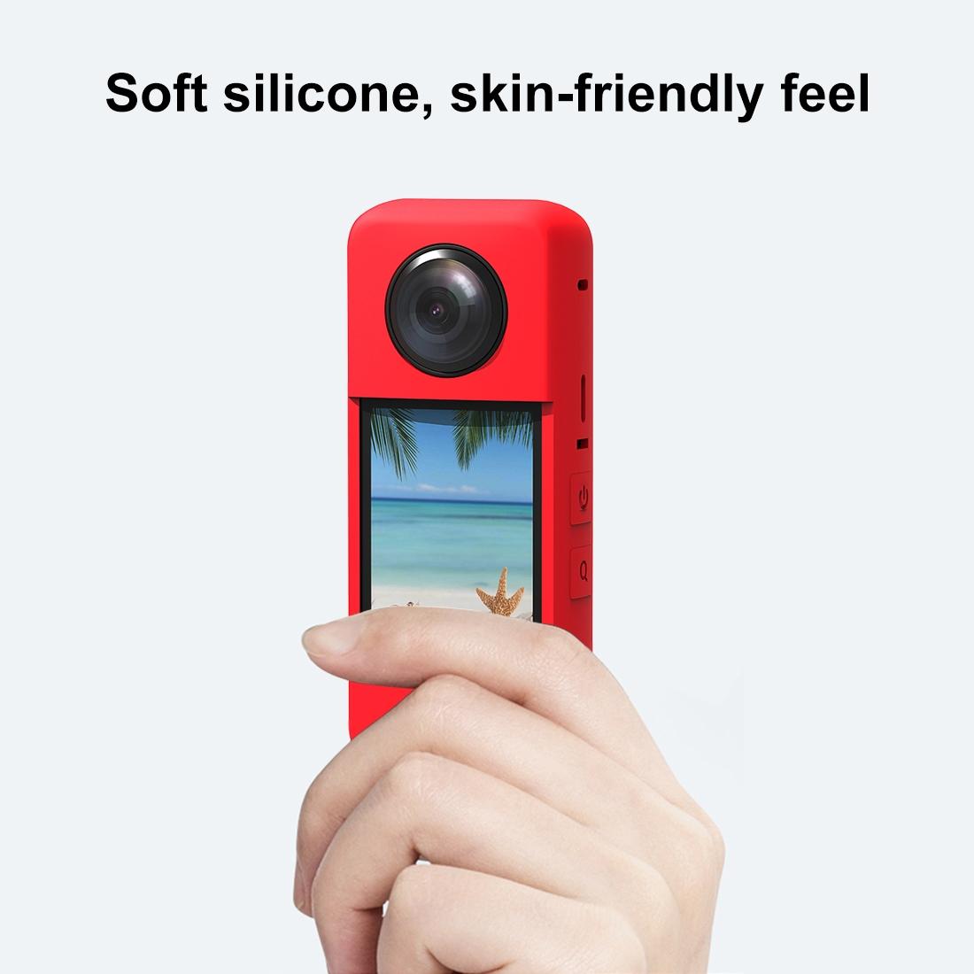 Silicone Protective Case with Lens Cover for Insta360 X3 - Blue