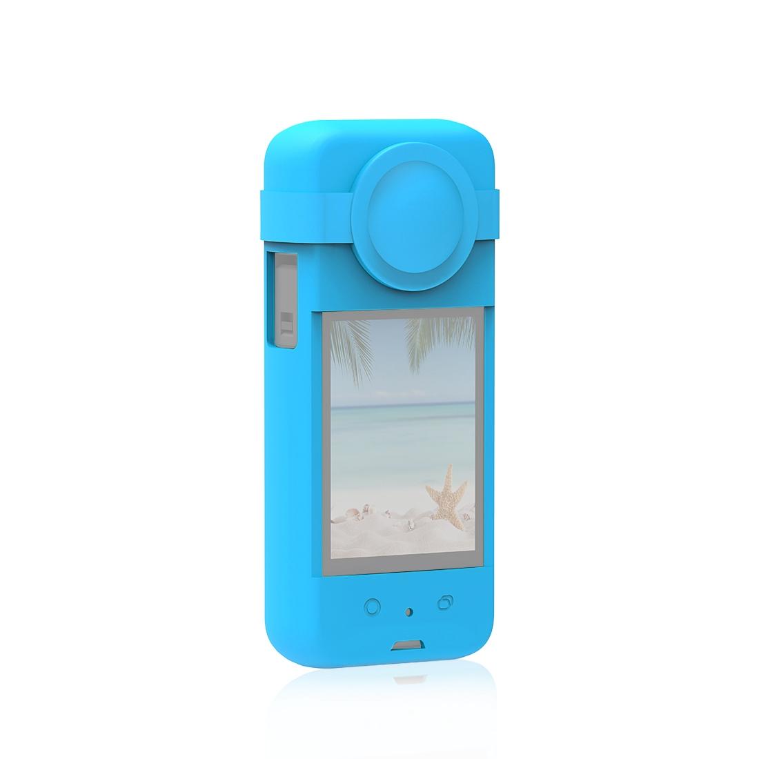 Silicone Protective Case with Lens Cover for Insta360 X3 - Blue