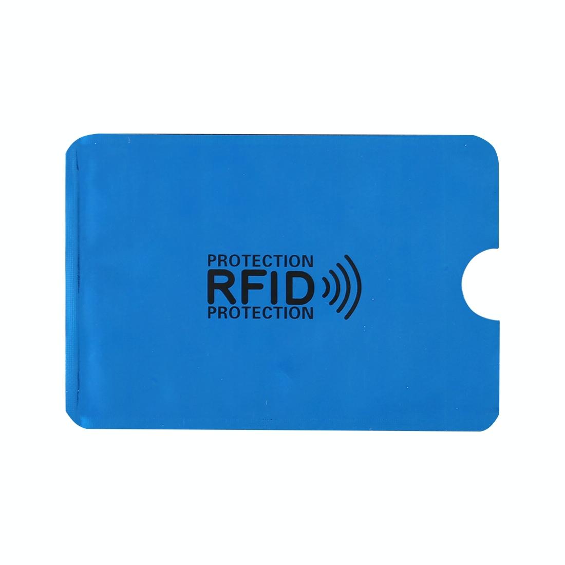 100-piece Rfid Blocking Card Holder - 9x6.3cm Aluminum Foil - Blue