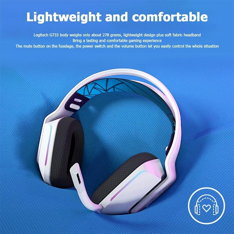 Wireless Rgb Gaming Headset With Light Speed - Blue