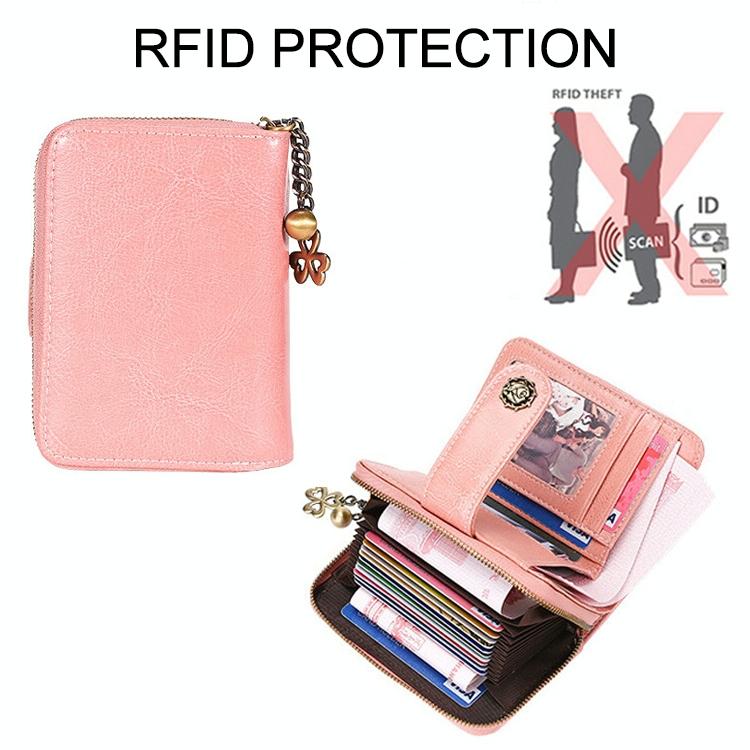 Rfid-blocking Women Wallet with Card Slots - Anti-magnetic - Blue