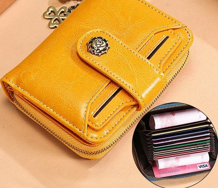Rfid-blocking Women Wallet with Card Slots - Anti-magnetic - Blue