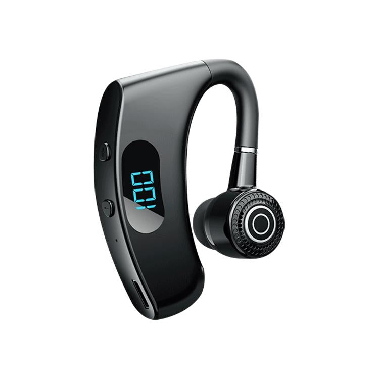 V12 Business Wireless Bluetooth 5.0 Earphone with Charging Box - Hanging Ear Style - Blue