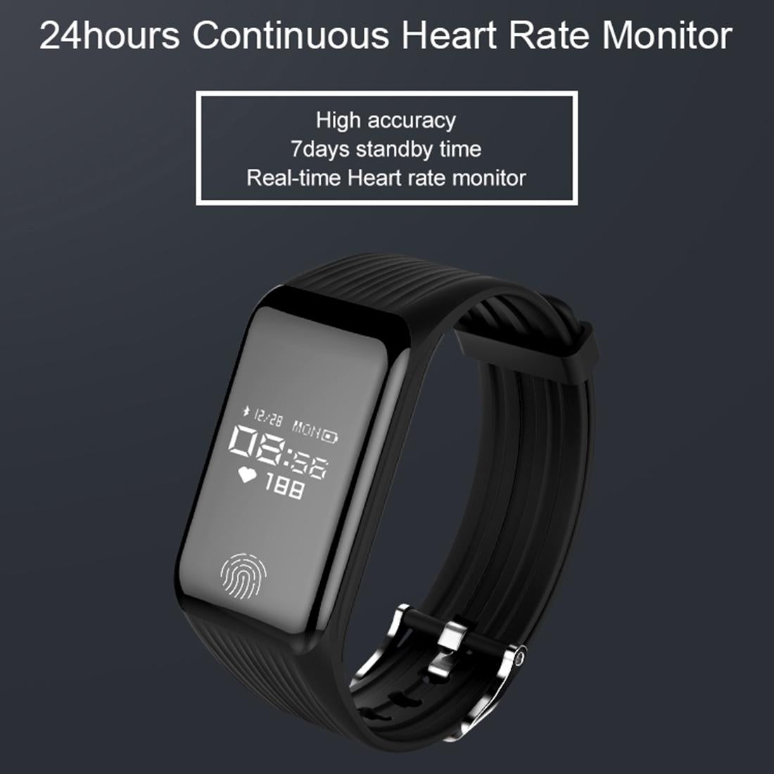 Waterproof Oled Fitness Tracker - Ip67 - Blue