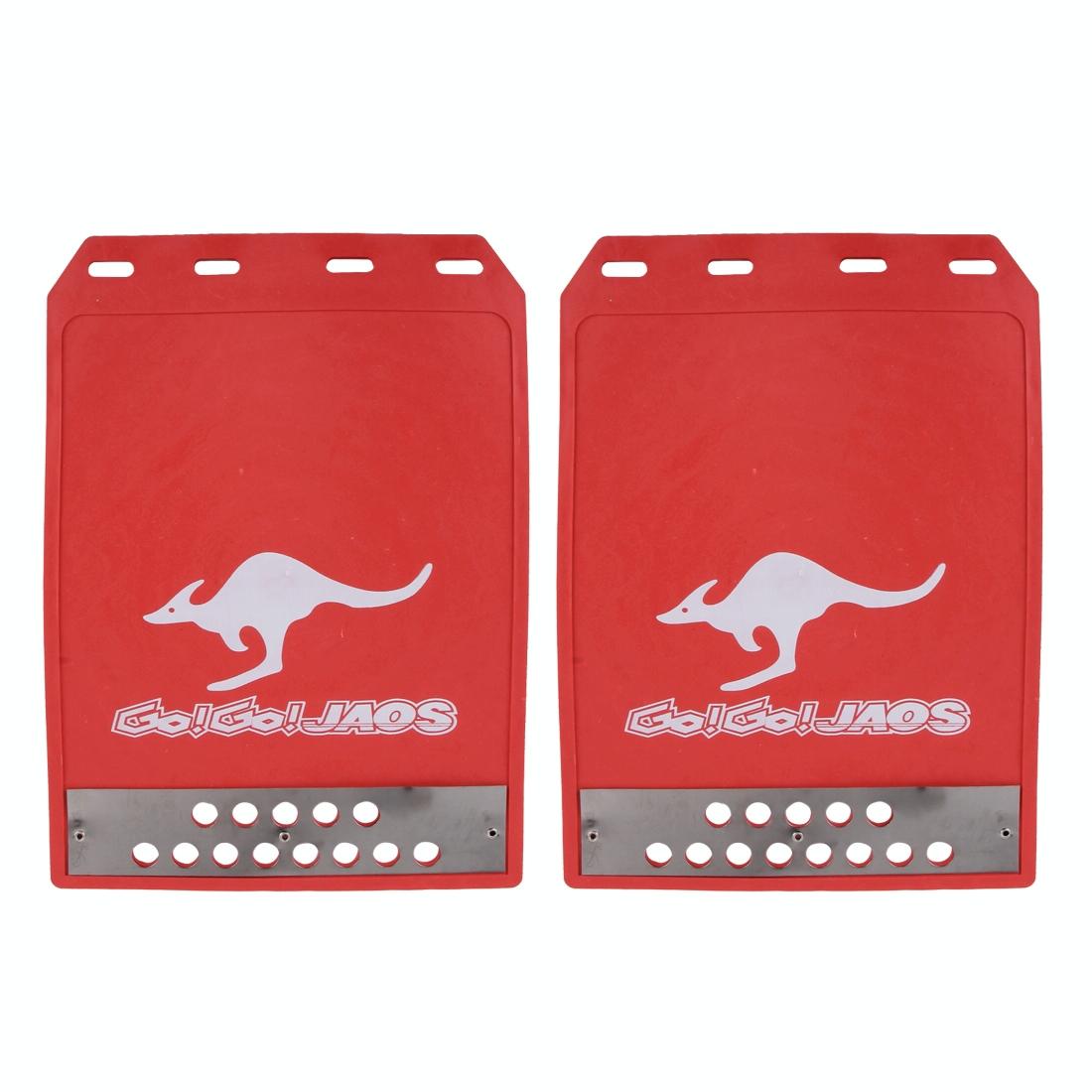 2 Pcs Premium Heavy Duty Molded Splash Mud Flaps Auto Front And Rear Fender Guard Small Size Random Pattern Delivery - Blue