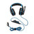 Pc Gaming Headset With Mic Led Volume Control 2.2M Cable Blue / Black - Pc0105L