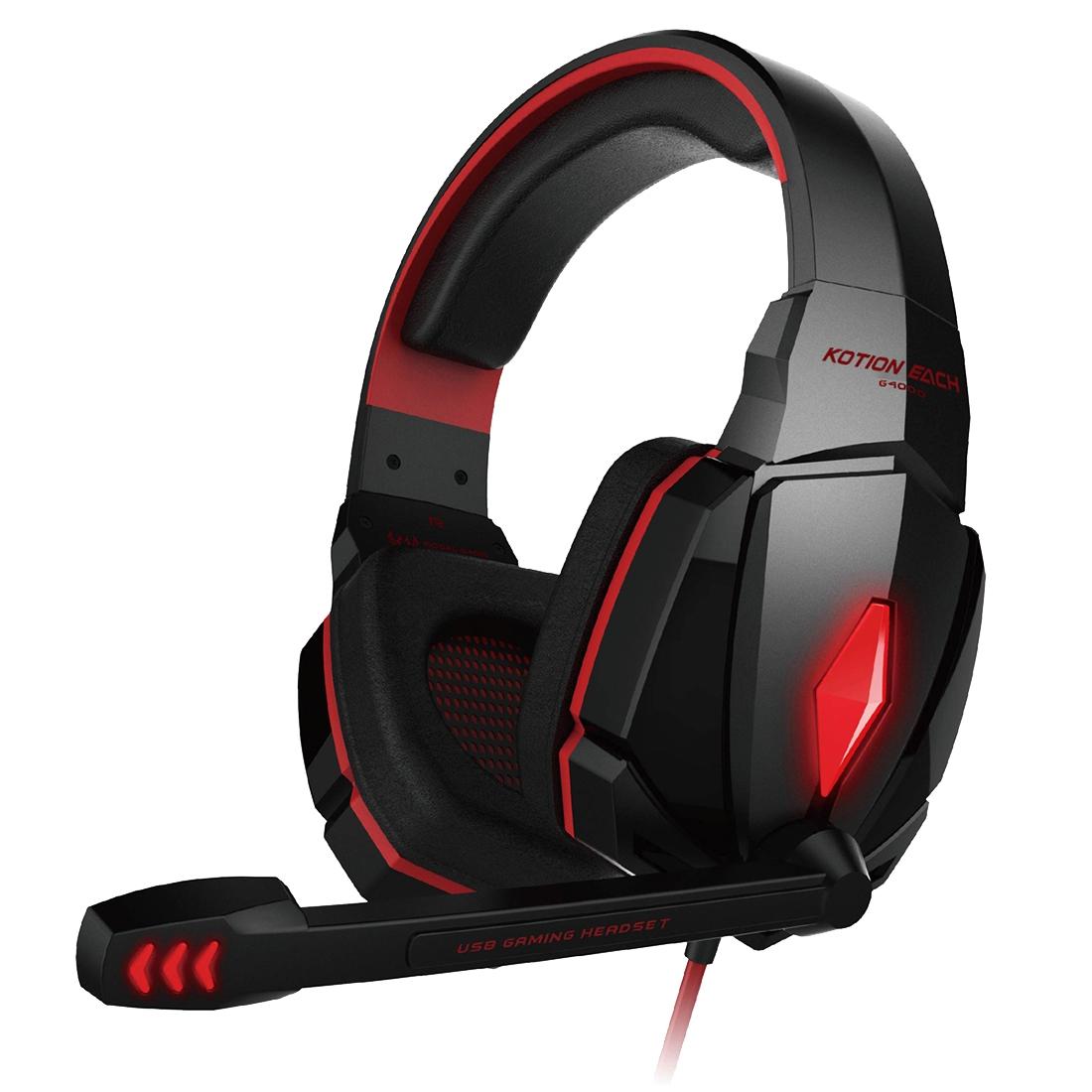 Pc Gaming Headset With Mic Led Volume Control 2.2M Cable Blue / Black - Pc0105L