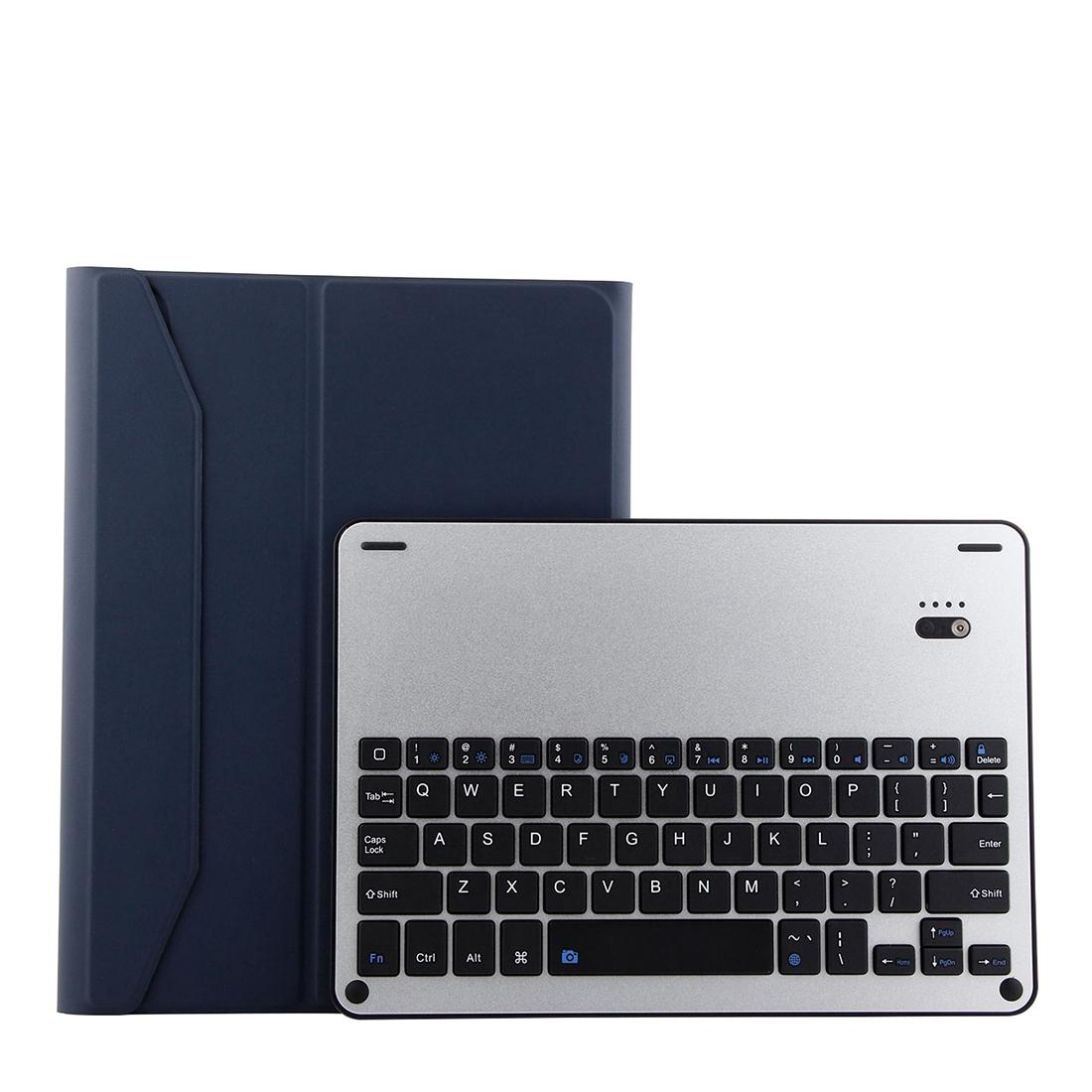 Bluetooth Keyboard &amp; Leather Tablet Case For Ipad Pro 11 2018 - Detachable Aluminum Three-Gear Magnetic Sleep Function - Blue