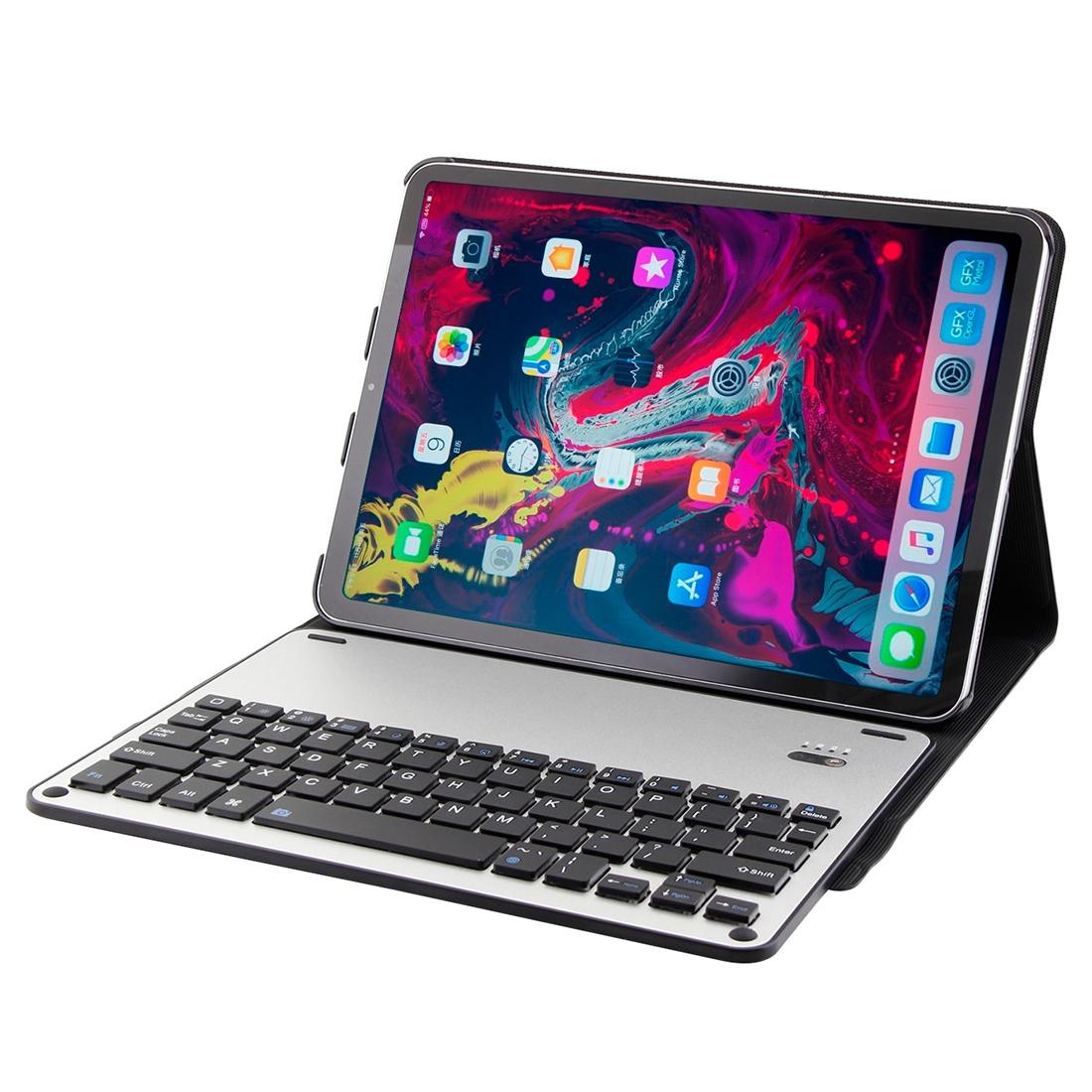 Bluetooth Keyboard & Leather Tablet Case For Ipad Pro 11 2018 - Detachable Aluminum Three-Gear Magnetic Sleep Function - Blue
