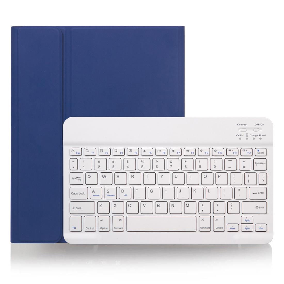 Detachable Bluetooth Keyboard Tablet Case For Ipad Pro 11 With Pen Slot - Plain Texture - Blue