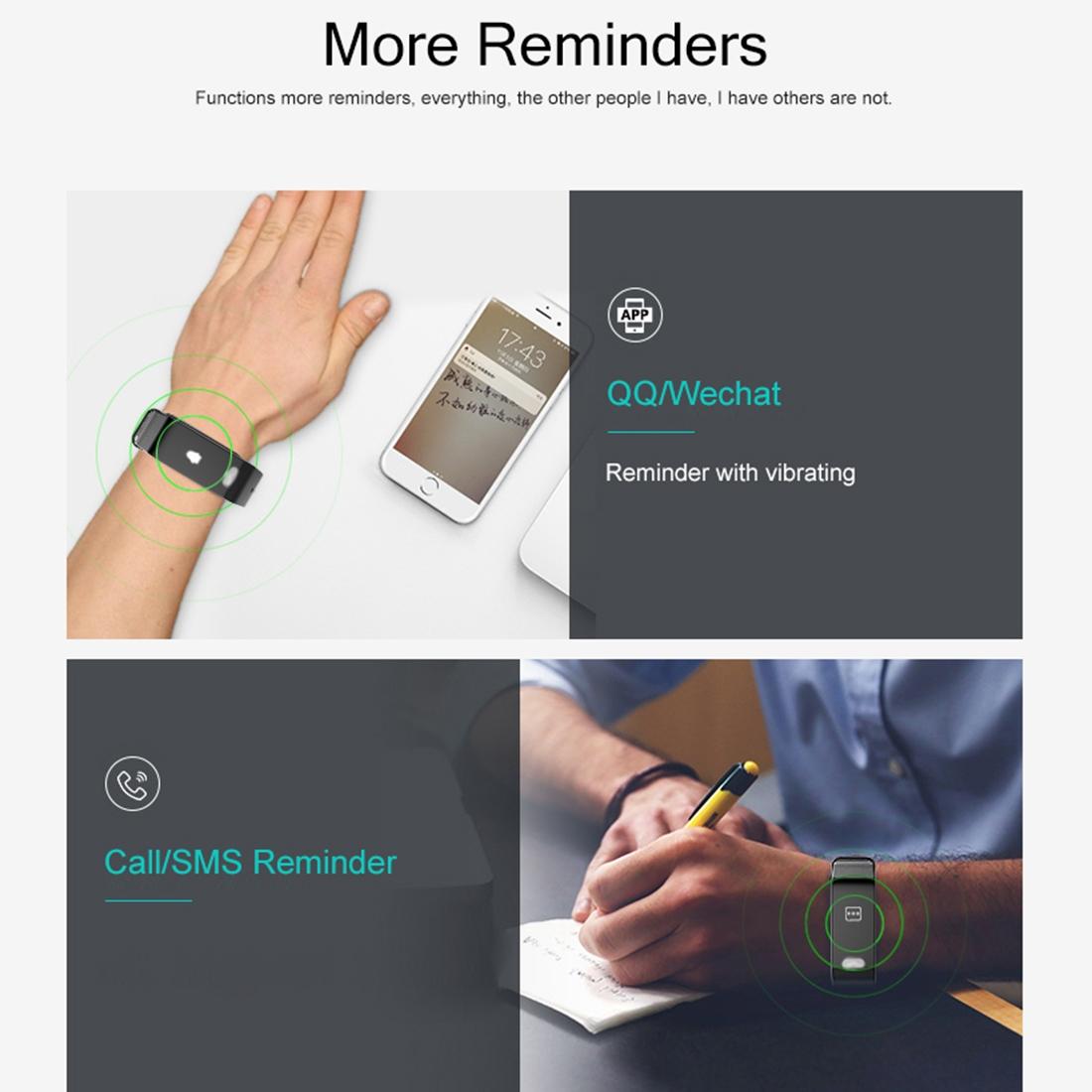 Oled Fitness Tracker With Ecg Heart Rate Bp And Sleep Monitoring - Sports Mode - Blue