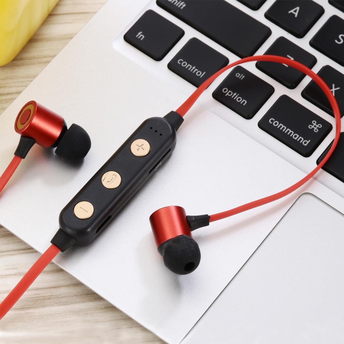 Wireless Magnetic Headphones with Tf Card Support - Portable - Blue