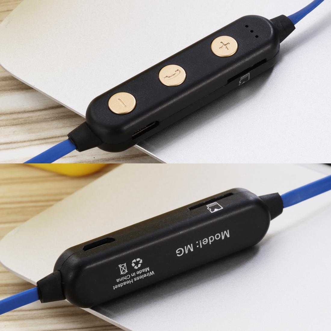 Wireless Magnetic Headphones with Tf Card Support - Portable - Blue