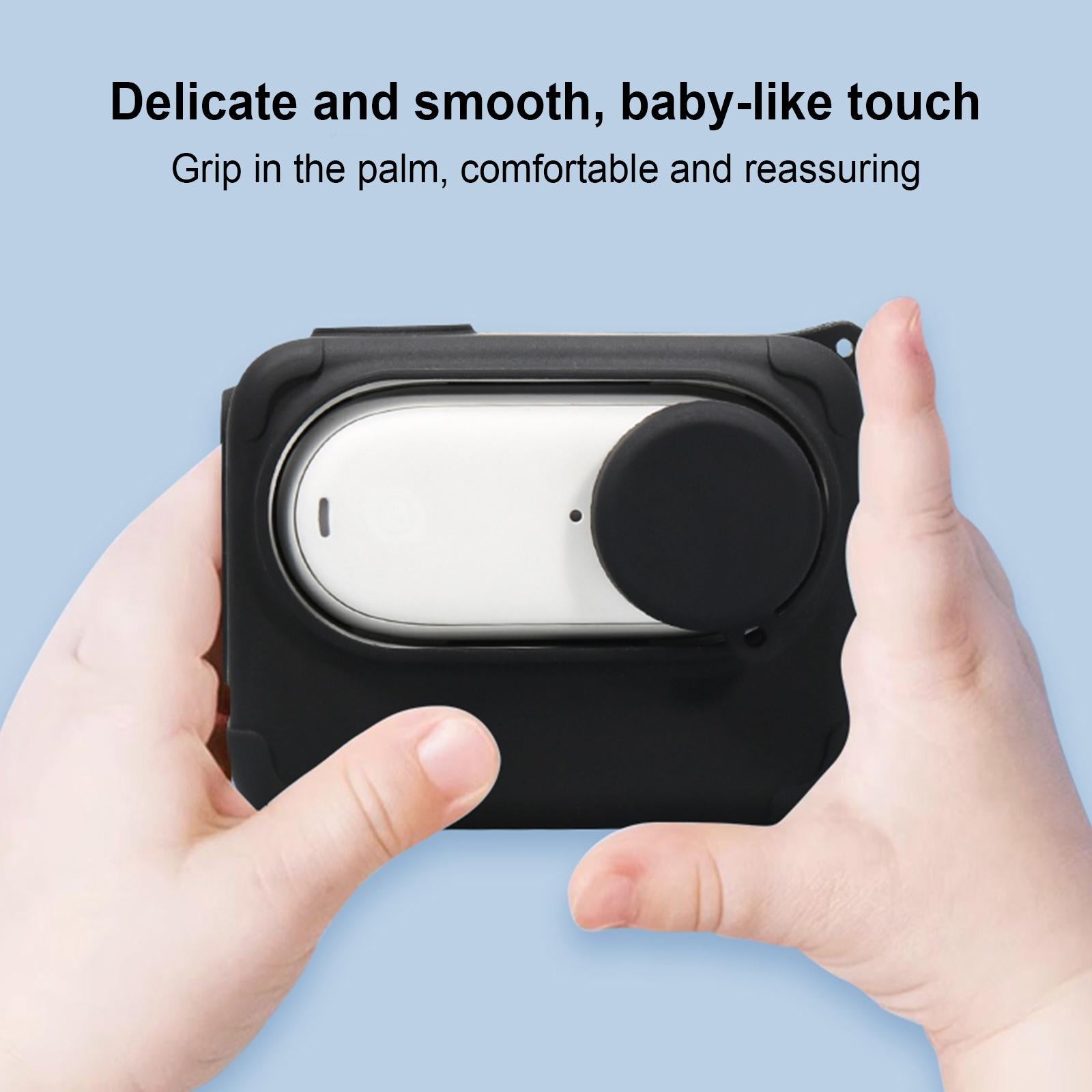 Insta360 Go 3 Charging Case with Silicone Cover Lens Cap and Strap - Blue