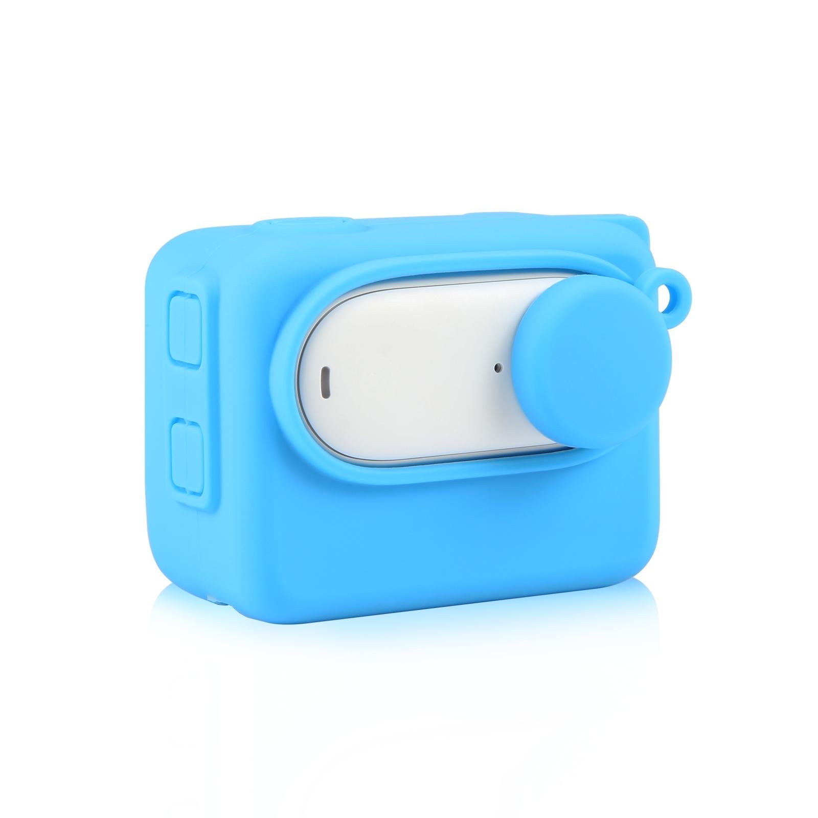 Insta360 Go 3 Charging Case with Silicone Cover Lens Cap and Strap - Blue