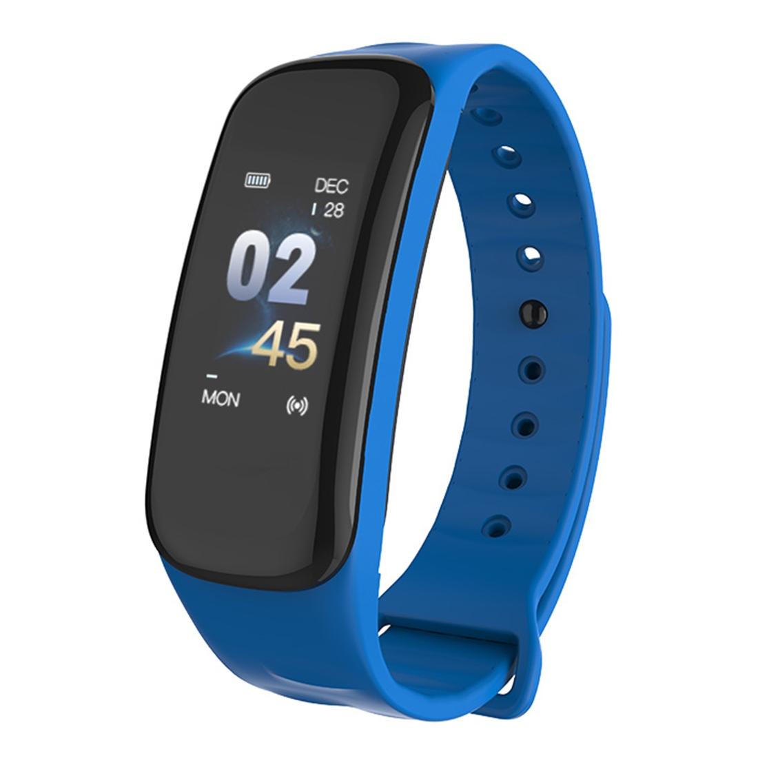 Bluetooth Fitness Tracker With Heart Rate & Sleep Monitor - Waterproof - Blue