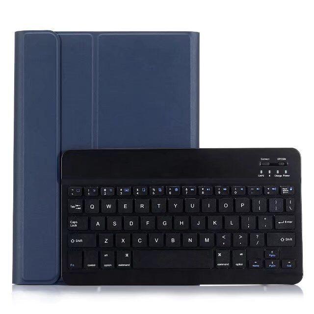 Bluetooth Keyboard &amp; Leather Tablet Case For Ipad Pro / Air 9.7 2017 / 2018 - Detachable &amp; Horizontal Flip With Holder - Blue