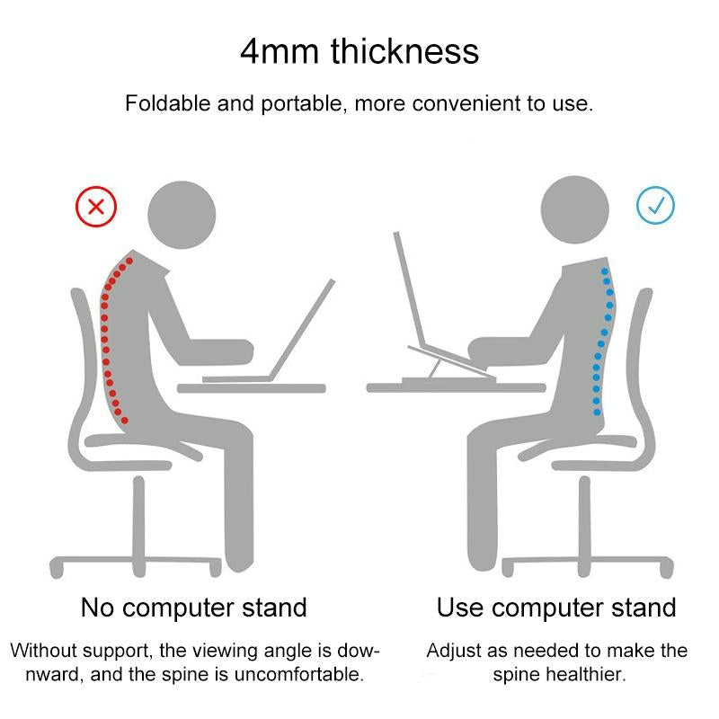 Adjustable Notebook Stand for Improved Cooling and Comfort - Blue