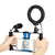 3-In-1 Vlogging Kit With Smartphone Rig Microphone And Led Ring Light - Blue