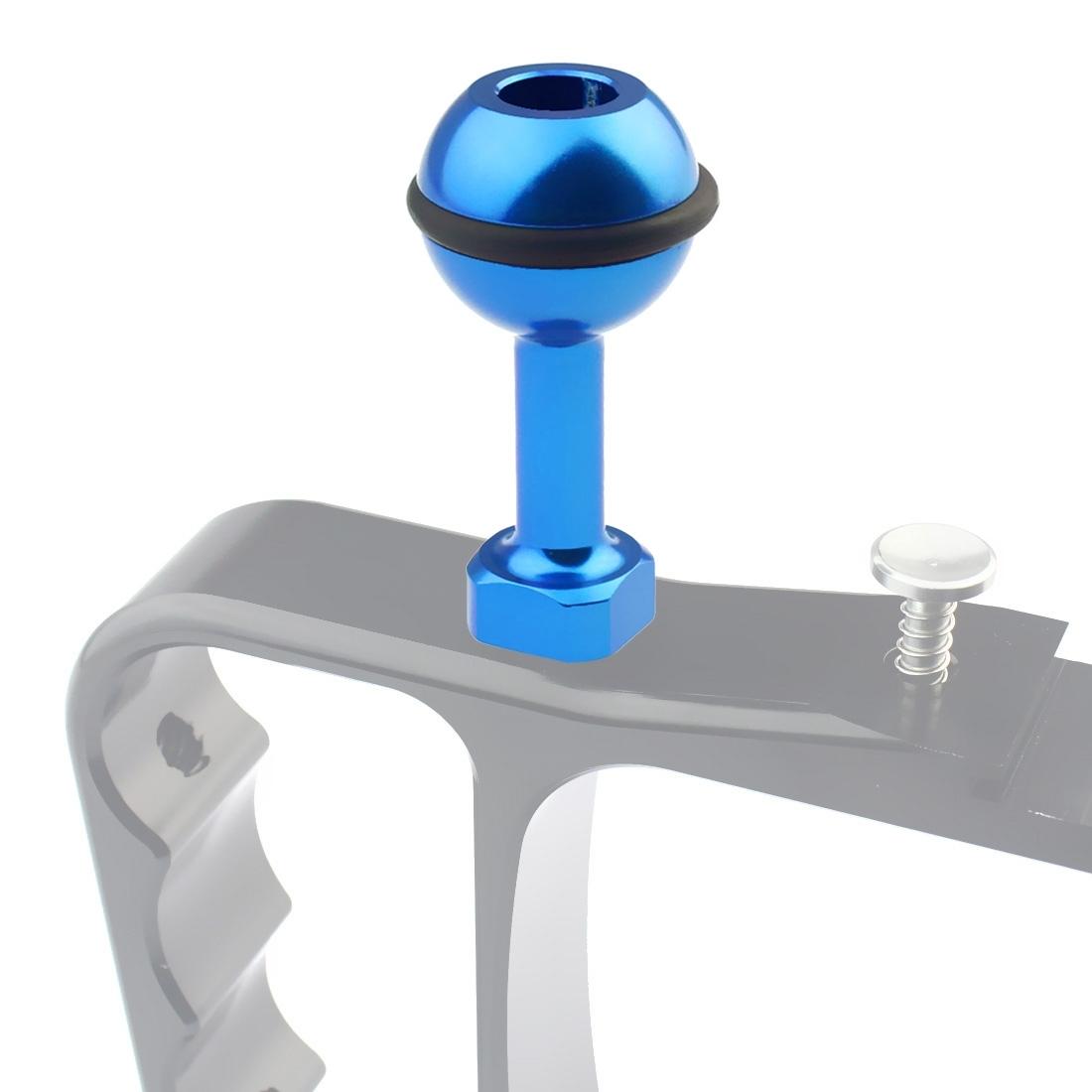 Universal 1 / 4 Ball Adapter for Action Cameras - Compatible with Gopro Insta360 Dji and More - 2.5cm Diameter - Blue