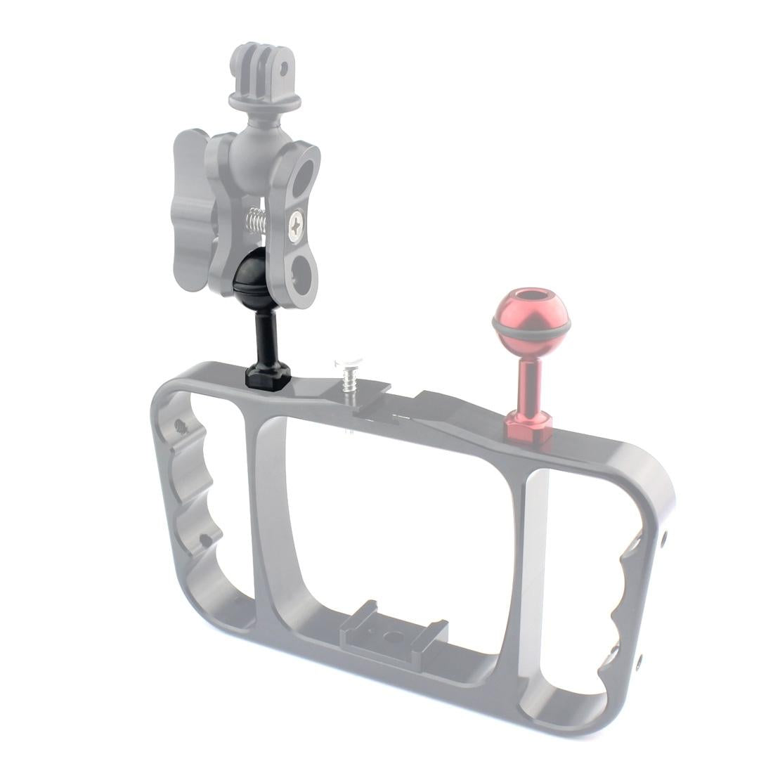 Universal 1 / 4 Ball Adapter for Action Cameras - Compatible with Gopro Insta360 Dji and More - 2.5cm Diameter - Blue