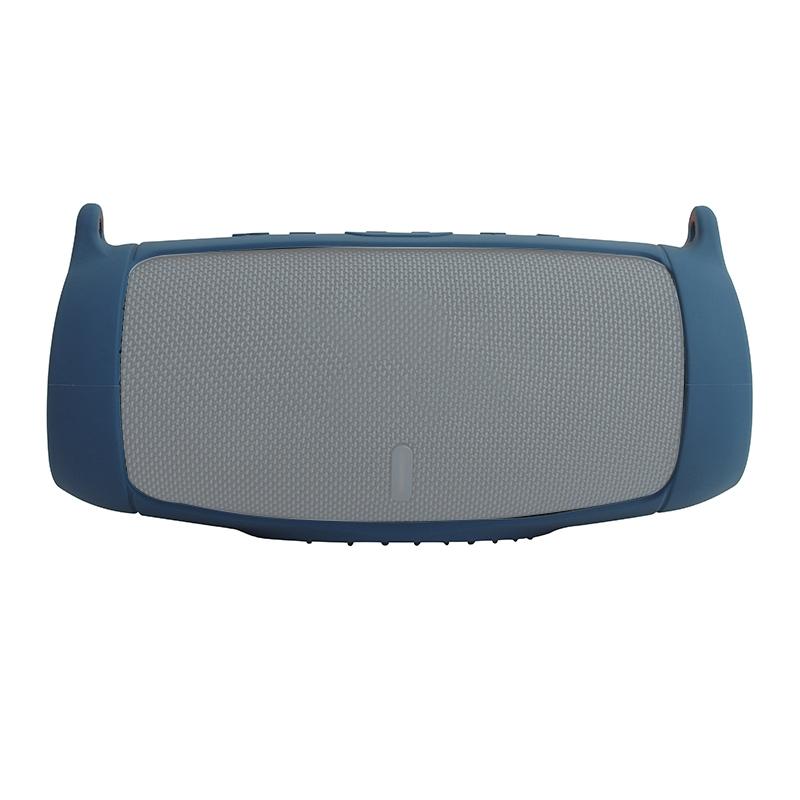 Portable Silicone Speaker Cover with Shoulder Strap & Carabiner for Jbl Charge 5 - Blue