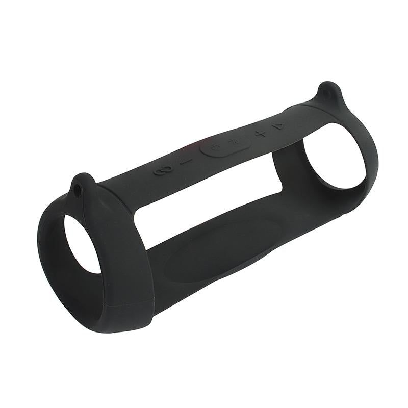 Portable Silicone Speaker Cover with Shoulder Strap & Carabiner for Jbl Charge 5 - Blue