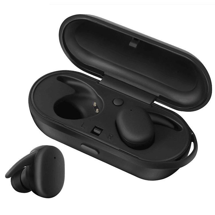 Waterproof Wireless Bluetooth Earphones with Magnetic Charging Box - 300mah - Blue