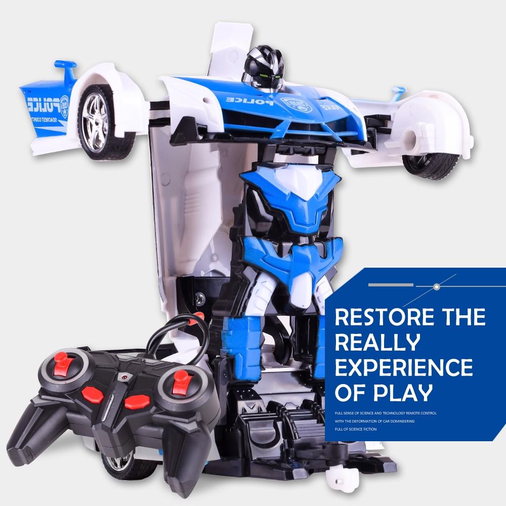 Remote-controlled Deformable Toy Car - 4 Channels - Blue