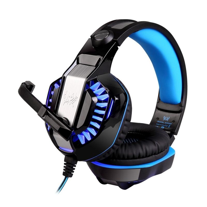 Stereo Gaming Headset With Mic & Led For Ps4 Smartphone Tablet Pc - Blue