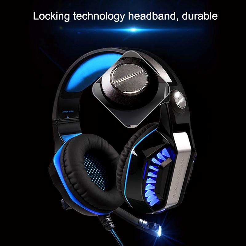 Stereo Gaming Headset With Mic & Led For Ps4 Smartphone Tablet Pc - Blue