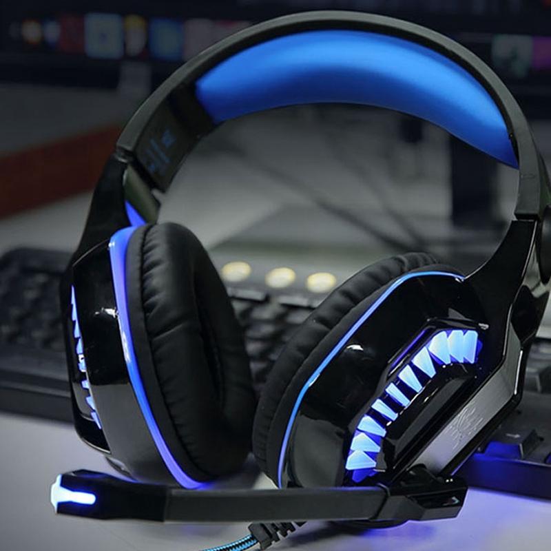Stereo Gaming Headset With Mic & Led For Ps4 Smartphone Tablet Pc - Blue