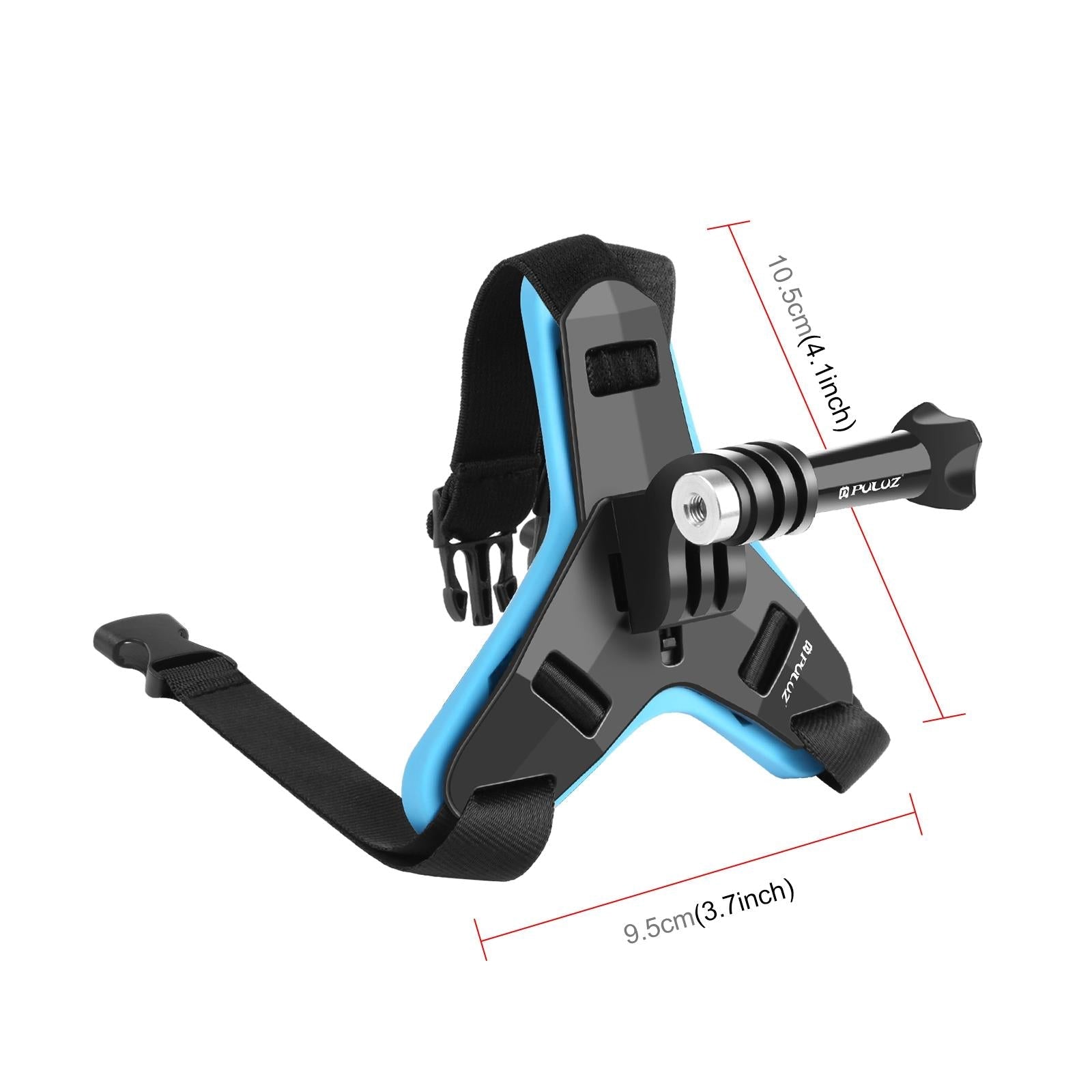 Universal Chin Strap Mount for Action Cameras - Blue