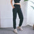 High Waist Drawstring Fitness Pants Black Size L - Quicksand Powder Xl