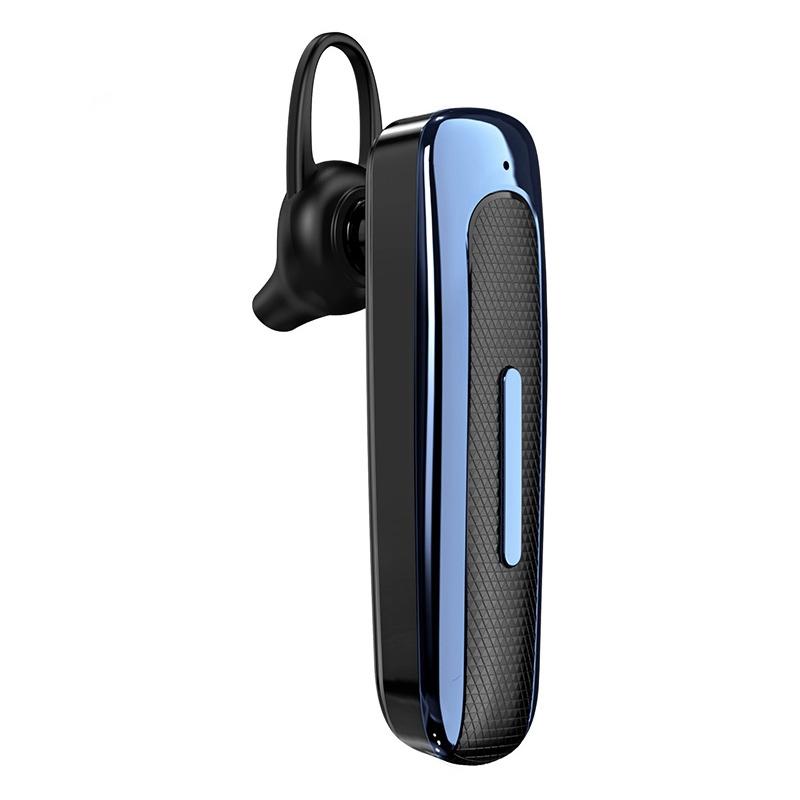 Wireless Unilateral Ear-mounted Earphone with Noise Reduction - Black Blue