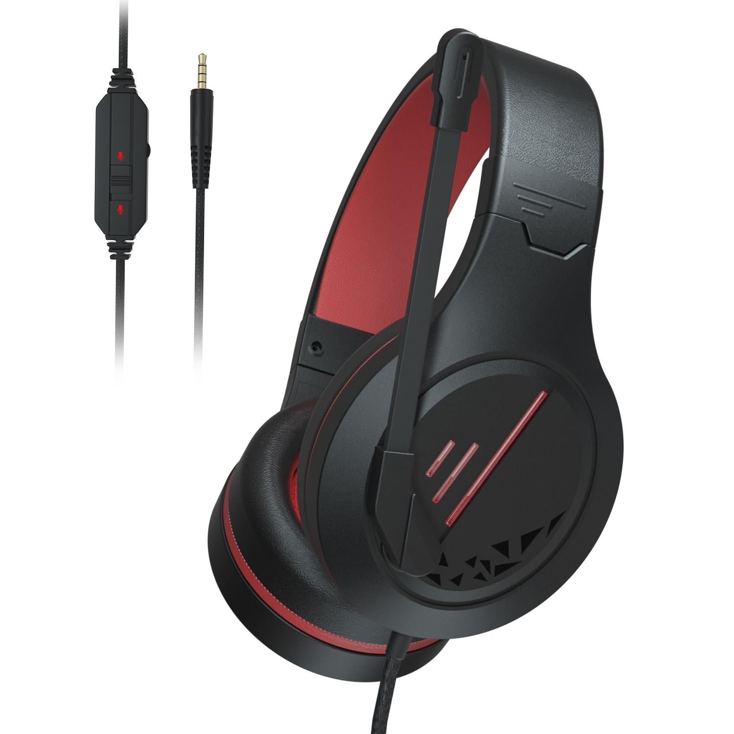 3.5Mm Noise-Canceling Gaming Headset With Retractable Mic - Black Blue