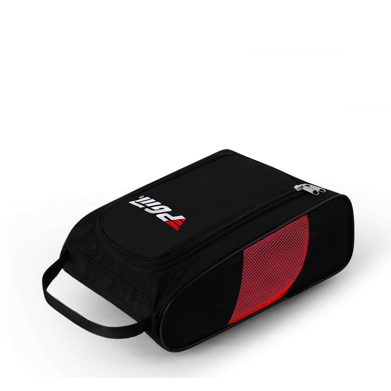 Convenient Breathable Golf Shoe Bag - Durable Nylon - Black Blue