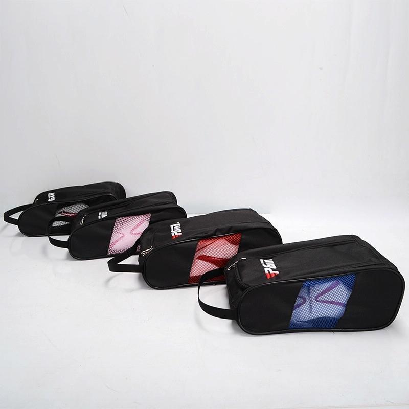 Convenient Breathable Golf Shoe Bag - Durable Nylon - Black Blue