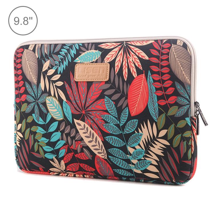 Sleeve Case Colourful Leaves Zipper Briefcase Carrying Bag - Blue