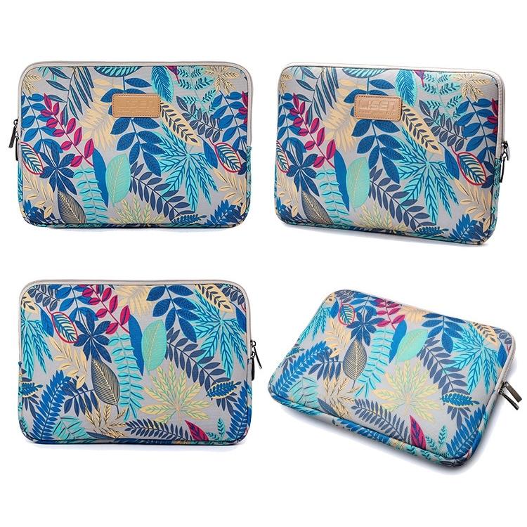 Colourful Leaves Sleeve Case for Macbook Samsung Sony Dell Alienware Chuwi Asus Hp Laptops - Blue