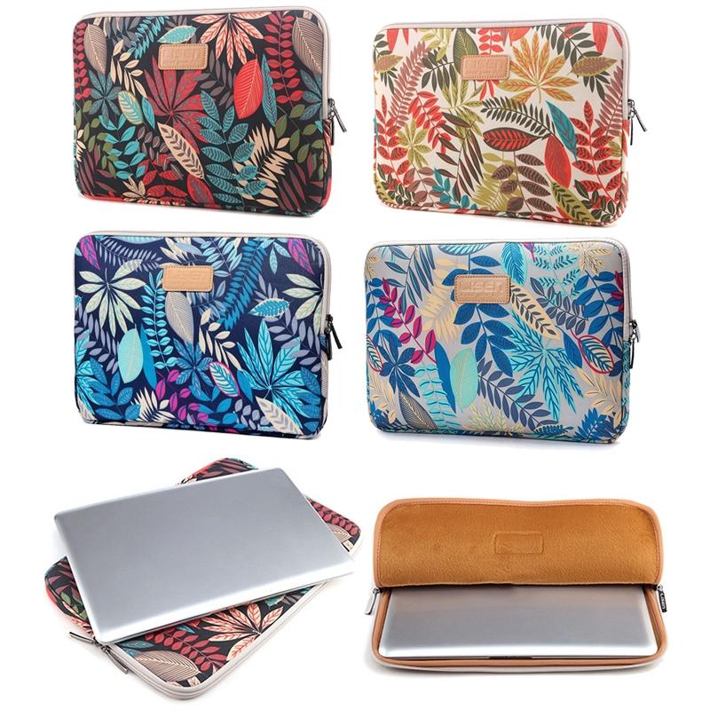Colourful Leaves Sleeve Case for Macbook Samsung Sony Dell Alienware Chuwi Asus Hp Laptops - Blue
