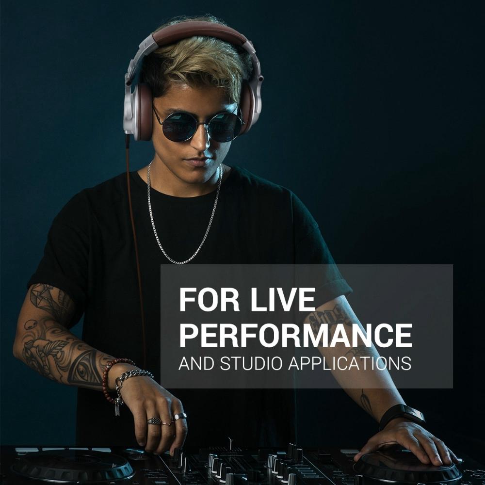 Red Black Wired Headphone With Noise Reduction & Mic